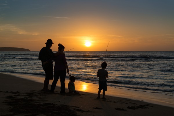 Browns beach at sunset