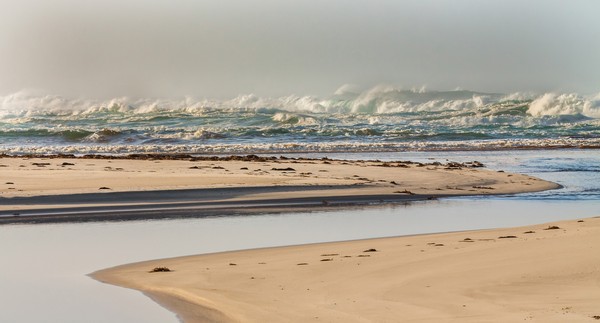Waves crashing on a beach on Kangaroo Island